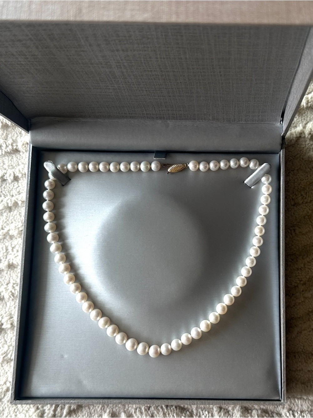 Zales Honora 7-7.5mm Freshwater White Pearl Necklace with 14k Yellow Gold Clasp